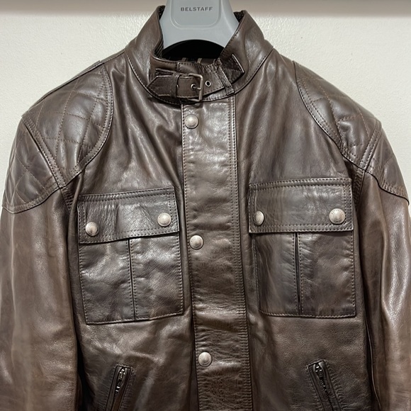 !SOLD! Belstaff Calf Leather Motorcycle Jacket with Removable Protective Armor - Picture 6 of 16